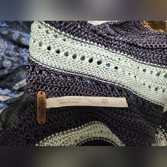 FREE PEOPLE  Katie Crochet Bandana Boho Dress size Xs - Picture 6 of 10